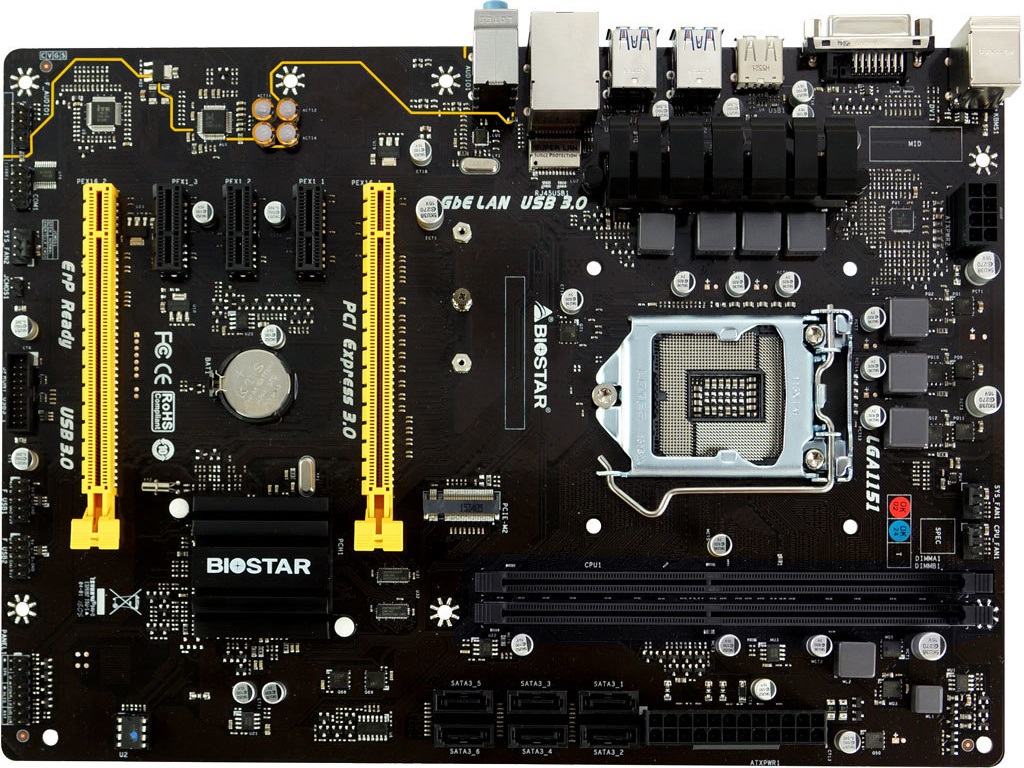 BIOSTAR Z590チップセット採用 PCIe 9スロット搭載 マイニング向け