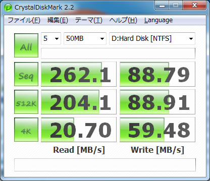 CrystalDiskMark 2.2