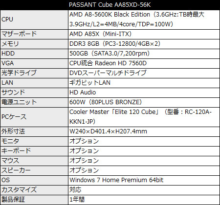 PASSANT Cube AA85XD-56K