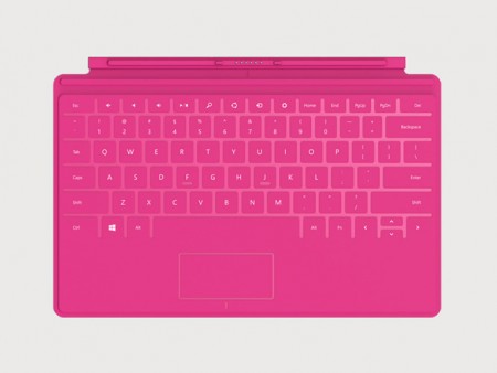 マイクロソフト、「Surface」用タッチカバーに新色マゼンタ ピンク追加