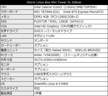 Storm Linux Box Mini Tower SL Edition