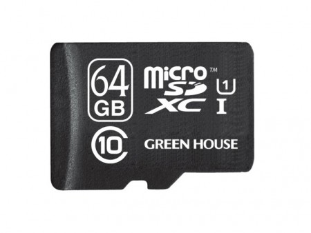 転送速度42MB/secの64GB UHS-I対応microSDXCカード、グリーンハウス「GH-SDMRXC64GU」発売