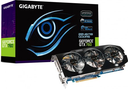 3連ファンクーラー「WINDFORCE 3X」搭載GTX 760、GIGABYTE「GV-N760OC-2GD」