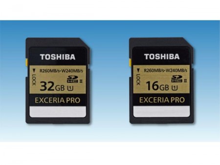 東芝、世界最速のUHS-Ⅱ対応SDHCカード「EXCERIA PRO」シリーズ10月より発売開始