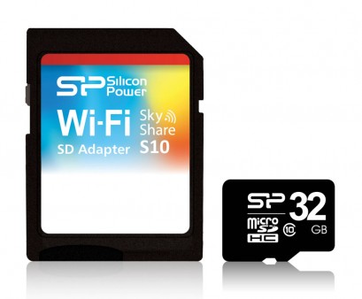 WiFi接続ですぐファイル共有できる、Wi-Fi SDアダプタ＋microSDHCがシリコンパワーから