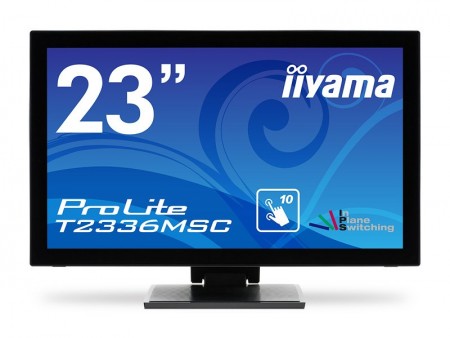 10点マルチタッチ対応23インチ液晶ディスプレイ、iiyama「ProLite T2336MSC」