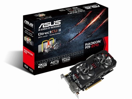 Super Alloy PowerとDirectCU II搭載のRadeon R9 270「R9270-DC2OC-2GD5」など2種