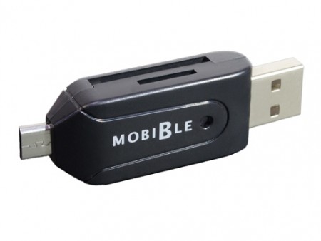 ミヨシ、USB＆microUSBデュアルコネクタ対応microSD/SDカードリーダー「SCR-SD03/BK」
