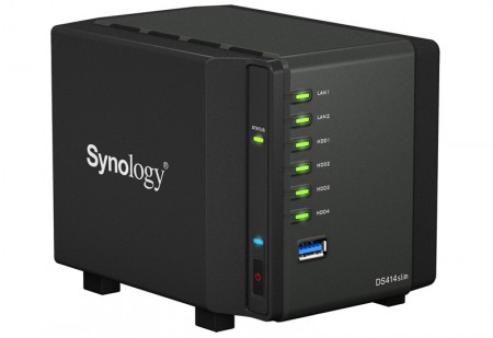 2.5インチベイ×4のコンパクトNASサーバー、Synology「DiskStation DS414slim」