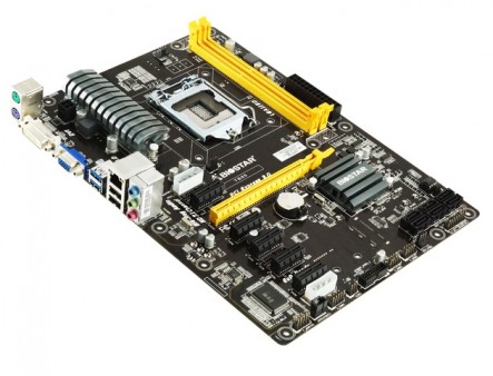 PCI-Express×6本のBitCoin採掘向けLGA1150マザーボード、BIOSTAR「TB85」