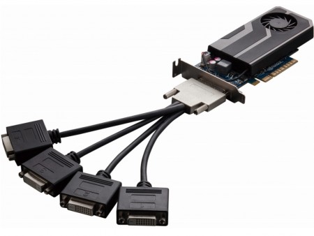 DVI-D×4標準のロープロ対応GeForce GT 730、玄人志向「GF-QUAD-DISP/4DVI/LP」