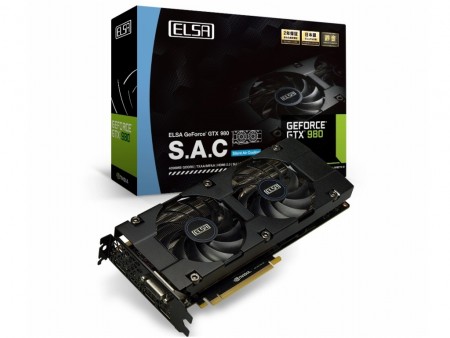 ELSA、オリジナルS.A.Cファン標準のGTX 980 OC「ELSA GeForce GTX 980 4GB S.A.C」