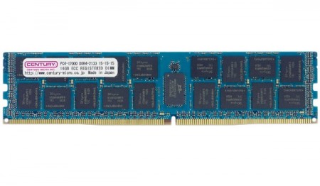 センチュリーマイクロ、容量16GBのDDR4-2133 RDIMM「CD16G-D4RE2133L42」など2種