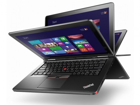 画面が360度回転する12.5インチ変形型ノート、レノボ「ThinkPad Yoga 12」明日から発売