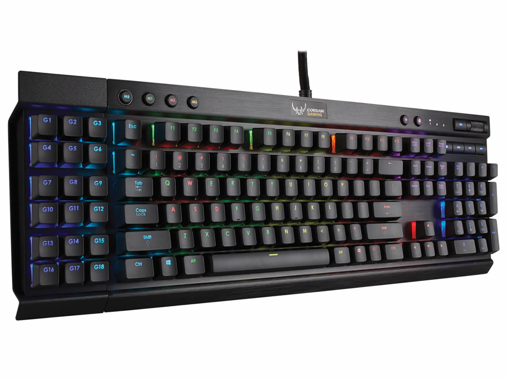 CORSAIR、Cherry MX RGB採用の英語配列メカニカルゲーミングキーボード