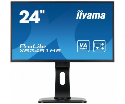 広視野角VAパネル採用の24インチフルHD液晶、iiyama「ProLite XB2481HS/X2481HS」