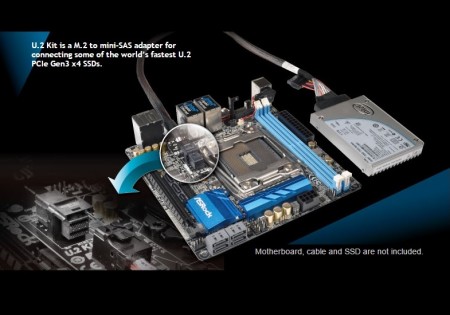 Intel SSD 750でRAIDを構築できるMini-SAS/M.2変換アダプタ、ASRock「M.2 Kit」正式発表