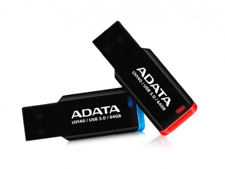 クリップ留めできるキャップレスUSB3.0メモリ、ADATA「UV140」シリーズ