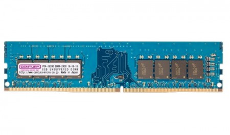 Native2400MHz DRAMチップ採用のDDR4-2400メモリ、センチュリーマイクロ「D4U2400」シリーズ