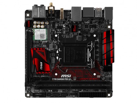 Intel Z170採用のゲーミングMini-ITXマザーボード、MSI「Z170I Gaming Pro AC」