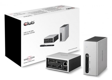 4K出力をサポートするUSB3.0多機能ドッキングステーションがClub3Dから