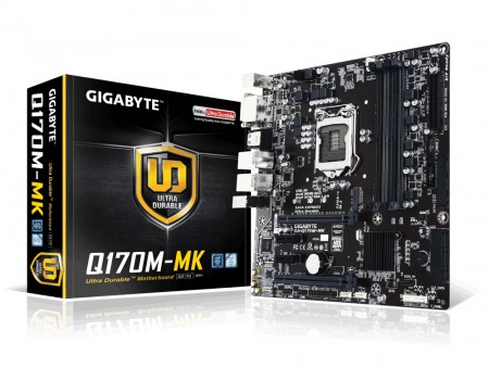 ビジネス向けチップIntel Q170搭載のMicroATXマザーボード、GIGABYTE「GA-Q170M-MK」