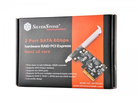 SilverStone、PCI-Express2.0（x2）接続のSATA3.0 RAIDカード「SST-ECS03」