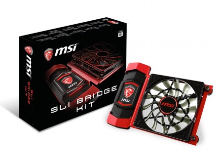 MSIの4K/144Hz対応SLIブリッジ「GAMING SLI Bridge」に、120mmファン搭載の3-/4-Wayモデル登場