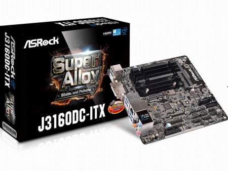 ACアダプタ同梱のファンレスMini-ITXマザーボード、ASRock「J3160DC-ITX」