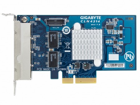 Intel I350チップ搭載のクアッドギガビットLANカード、GIGABYTE「CLN4314」