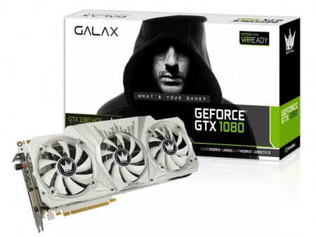 GALAX、OCボタンを備えたGTX 1080白基板「GF PGTX1080/8GD5 HOF」19日発売