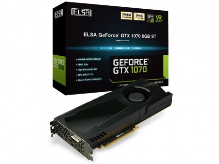 ELSA、シロッコファン内蔵外排気クーラー搭載のGeForce GTX 1070/1080 STシリーズ2種