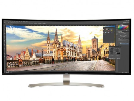 LG、アスペクト比21:9の38インチ曲面ウルトラワイド液晶「38UC99」など2種発表