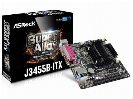 シリアル＆パラレルポート装備の“Apollo Lake”オンボードMini-ITXマザー、ASRock「J3455B-ITX」