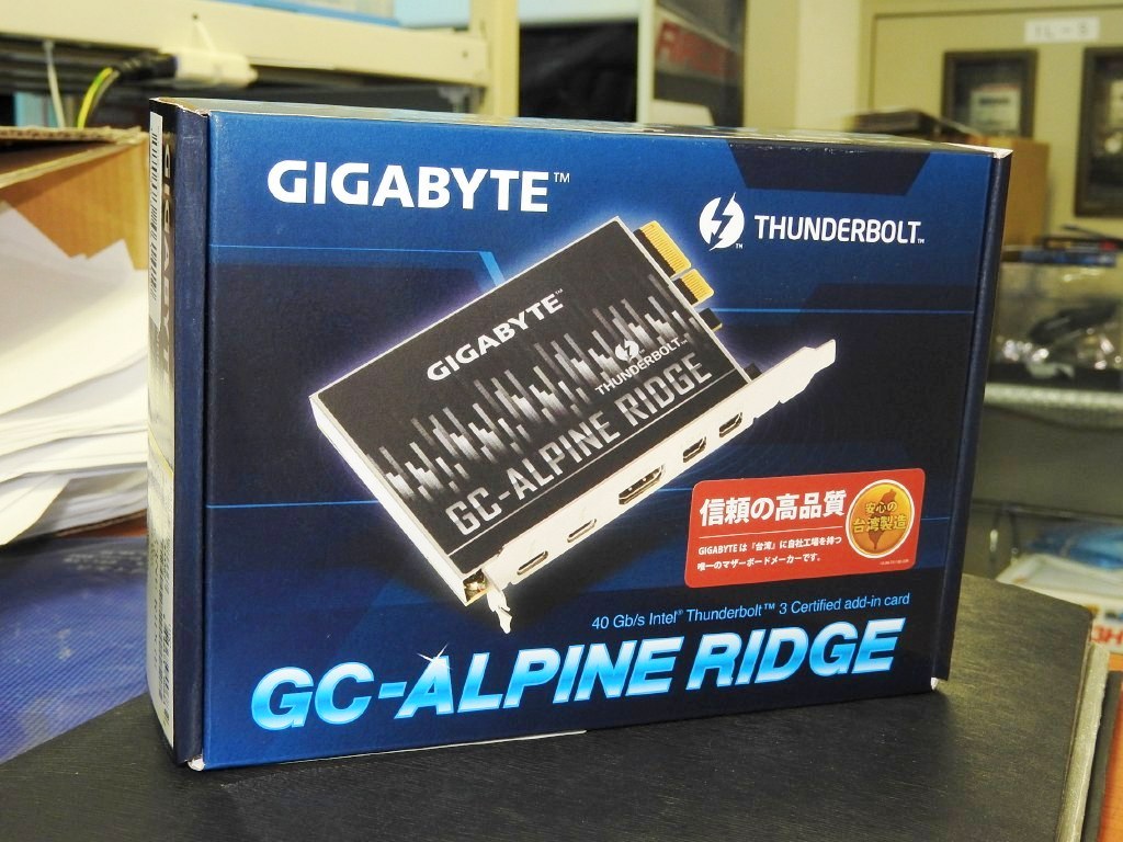 GIGABYTE製マザーボードにThunderbolt 3ポートを増設できる拡張カード