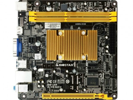 AMDのクアッドコアSoCを搭載するファンレスMini-ITX、BIOSTAR「A68N-5100」