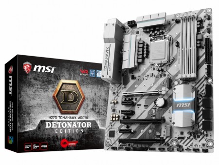 MSI、DeToNatorコラボの寒冷地迷彩マザー「H270 TOMAHAWK ARCTIC DETONATOR EDITION」