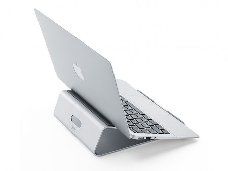MacBook Pro/Airに最適なアルミ1枚板を折り曲げたノートPCスタンドがサンワダイレクトから