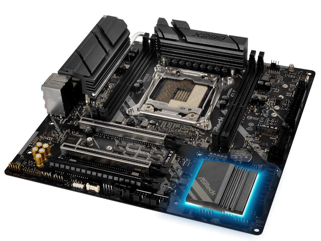 現行すべてのLGA2066 CPUに対応するMicroATXマザー、ASRock