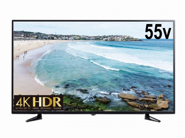 グリーンハウス、低価格な4K/HDR対応の55V型液晶テレビ「GH-TV55C-BK」が税抜6万円切り