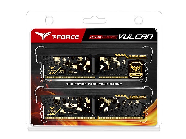 ASUS「TUF Gaming」向けDDR4メモリ、Team「VULCAN TUF Gaming」26日発売