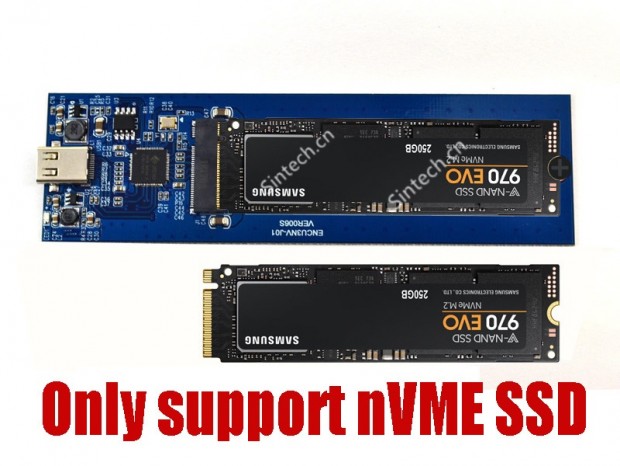 M.2 NVMe SSDに対応するポータブルType-Cケース、Sintech「PA-U31M2PCE-B」