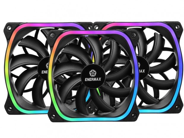 スクエアラインLED対応の120mm口径ファン、ENERMAX「SquA RGB」国内発売決定