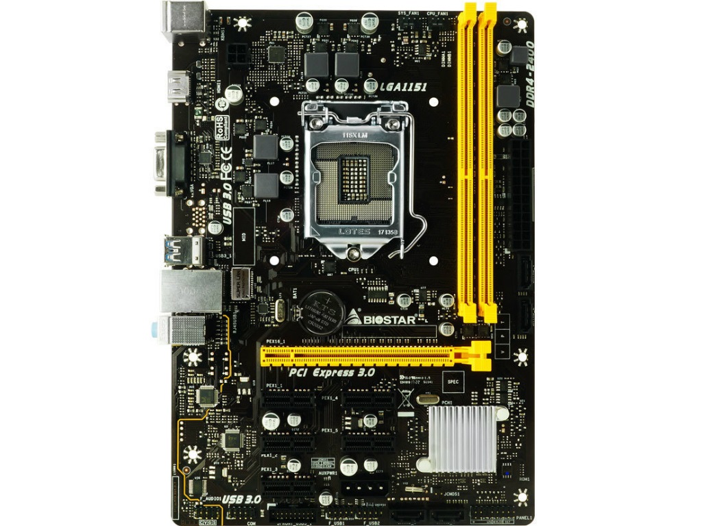 6本のPCIeスロットを搭載するMicroATXマザー、BIOSTAR「H110MHC Ver