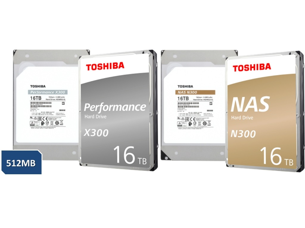 東芝、コンシューマ向けHDD「N300/X300」に16TBの大容量モデル