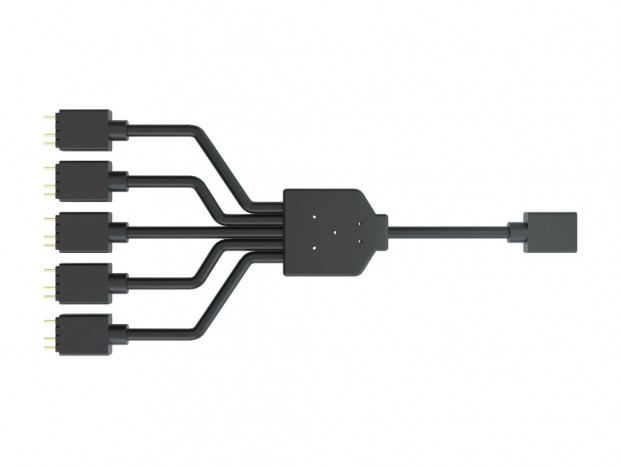 アドレサブルRGB 3pinを5系統に分岐する変換ケーブルがCooler Masterから