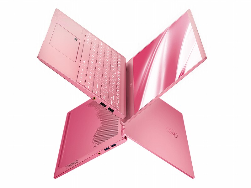 Msi ローズピンクの14型クリエイター向けノート Prestige 14 Rose Pink エルミタージュ秋葉原