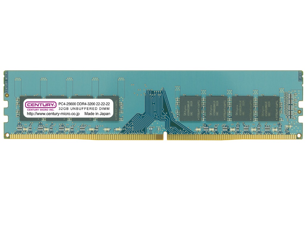 センチュリーマイクロ、ネイティブ3,200MHz駆動の32GB DDR4メモリ販売 ...