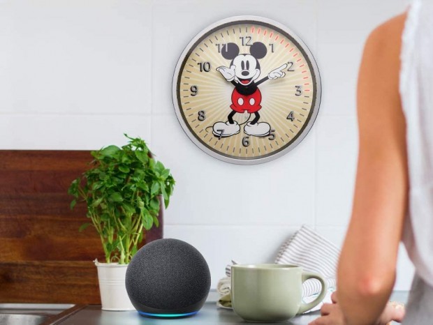 Amazon Echoと連動する壁掛け時計「Echo Wall Clock」にミッキーマウスモデル