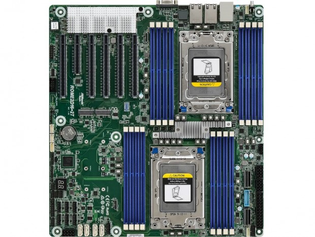 デュアルEPYC 7002対応のEEBマザーボード、ASRock Rack「ROME2D16-2T